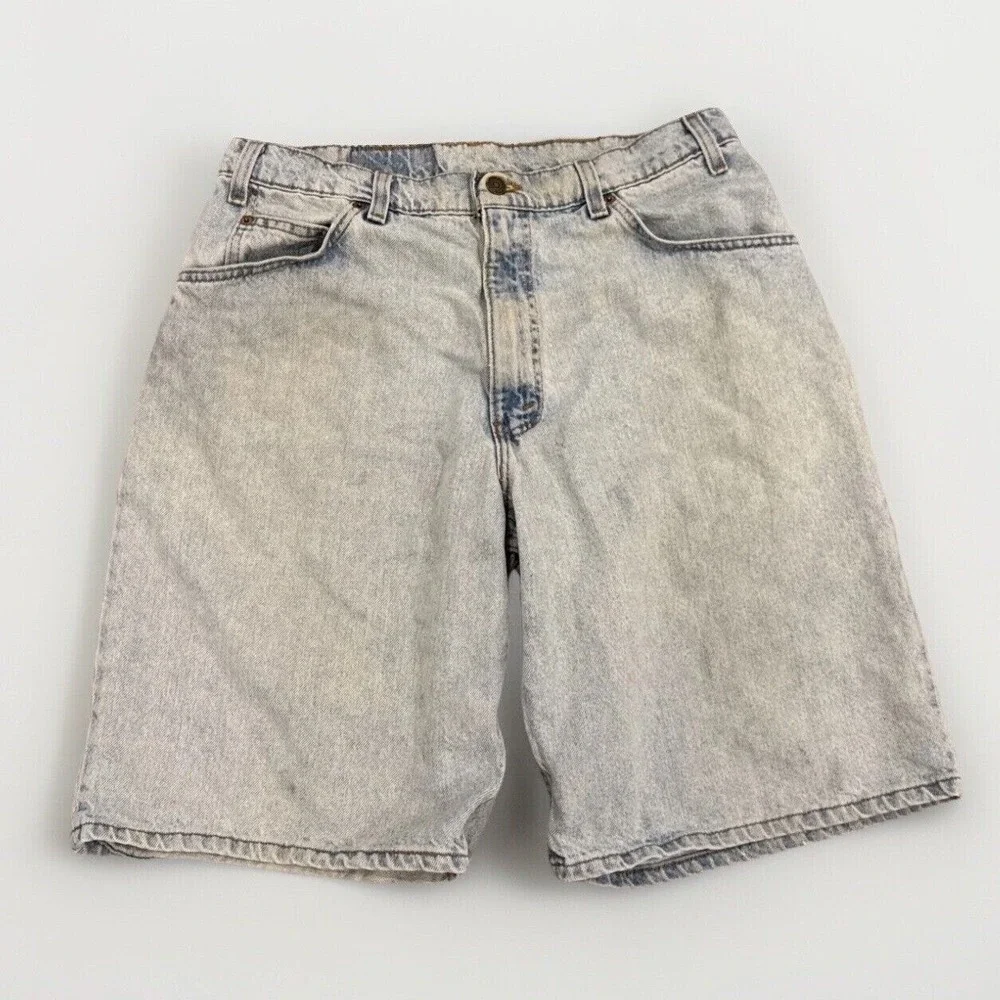 Levis Shorts Mens 34 Jean Denim 565 Wide Leg Jorts Medium‎ Wash Vintage